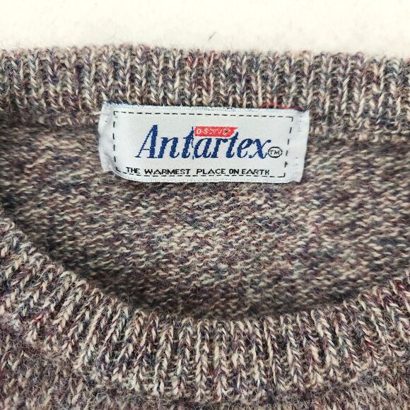 Vintage Sweater Grey Wool Crewneck Womens XL Retro Cozy Knit Granola Y2k - Picture 3 of 13